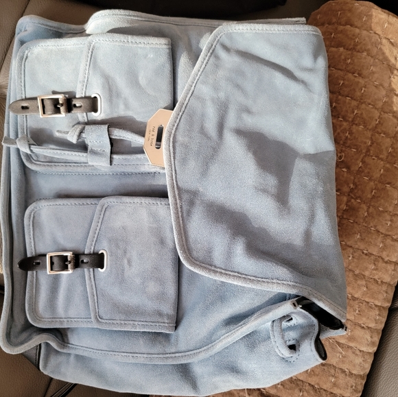 NWT Rag and Bone Indigo Suede Field Backpack - Picture 8 of 15